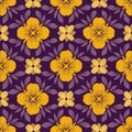 Vibrant floral pattern creates a bold, stylized textile design for decorative and artistic applications. Royalty Free Stock Photo