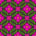 Vibrant floral pattern creates a bold, stylized textile design for decorative and artistic applications. Royalty Free Stock Photo
