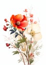 Vibrant Floral Vignettes: An Exquisite Vector Illustration of An