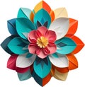 A vibrant flower constructed from overlapping geometric shapes. Royalty Free Stock Photo