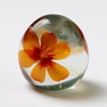 Vibrant Flower Paperweight Stone