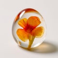 Vibrant Flower Paperweight Stone