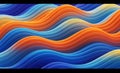 Vibrant Flowing Abstract Waves with Blue and Orange Gradient Hues Royalty Free Stock Photo