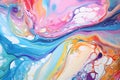 Vibrant Flowing Acrylic Art