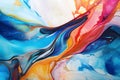Vibrant Flowing Acrylic Art