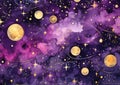 Vibrant Flowing Jewel Purples Toned Purple Gold Planets Stars Textures Floating Empty Space Suit Thumbnail Wow Streaming Society