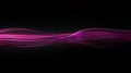 A vibrant, flowing wave of pink and purple lights against a dark background