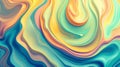 Vibrant fluid abstract painting with colorful swirling waves and smooth artistic gradient shapes Royalty Free Stock Photo