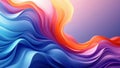 Vibrant fluid waves abstract digital art Royalty Free Stock Photo