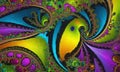 Vibrant Fractal Art Abstract Widescreen