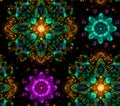 Vibrant Fractal Art Kaleidoscopic Patterns Designs Royalty Free Stock Photo