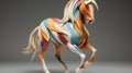 A colorful horse statue