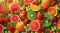 Vibrant Fresh Fruit Background: A Captivating Texture