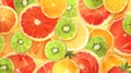 Vibrant Fresh Fruit Background: A Juicy Delight in