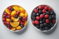 Vibrant Fresh Fruit Platter Captured from a Top-Down View Royalty Free Stock Photo