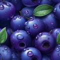 Vibrant and fresh ripe acai berry with dark purple background high quality isolated image