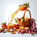 Fresh Fruit & Juice Royalty Free Stock Photo