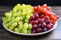 Vibrant Fruit Medley. Freshly Arranged Plate Bursting with Colorful and Fresh Slices