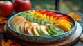 Vibrant Fruit Platter Arrangement. Generative ai Royalty Free Stock Photo