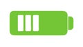 Vibrant Fully Charged Battery Icon with Green Power Bars, vector design Generative AI Royalty Free Stock Photo