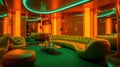 Chic & Bold: Chartreuse Green and Bright Orange Interior Desig