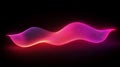Vibrant Futuristic Digital Waveform Glowing Pink and Purple Neon Lines Abstract Graphic Element Royalty Free Stock Photo