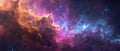 Vibrant Galactic Nebula In Mesmerizing Cosmos, A Captivating Science Wallpaper