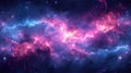 Vibrant galaxy with stars and colorful nebula clouds