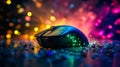 Vibrant Gaming Mouse Unleashes Explosive Colors in Photographic Masterpiece