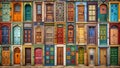 A Vibrant Gateway to Cultural Understanding: A Series of Doors Reflecting Global Diversity AI generated