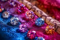 Vibrant Gemstones Collection on Luxurious Fabric Colorful Precious Stones Jewelry Concept Royalty Free Stock Photo