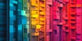 Vibrant Geometric Abstract Design with Colorful Patterns and Modern Structural Art