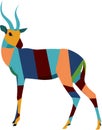 Vibrant geometric antelope art with intricate patterns and colors Royalty Free Stock Photo