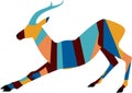 Vibrant geometric antelope art with intricate patterns and colors Royalty Free Stock Photo