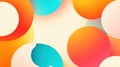 Vibrant geometric background featuring abstract circles, perfect for modern designs and flat illustrations in bright orange Royalty Free Stock Photo