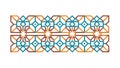 Vibrant Geometric Border Pattern: Ornamental Modern Ethnic Design vector design Generative AI Royalty Free Stock Photo