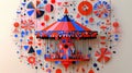 Colorful Geometric Carnival Carousel Design Royalty Free Stock Photo