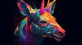 Vibrant Geometric Deer Royalty Free Stock Photo
