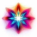Vibrant Geometric Flower: Abstract Design With Cosmic Symbolism Royalty Free Stock Photo