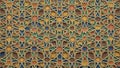 Vibrant Geometric Islamic Pattern Ornate Arabian Mosaic Design Textured Background for Creative Projects Royalty Free Stock Photo