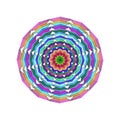 Colorful Geometric Mandala Vector: Vibrant Circular Mosaic Pattern with Diamond Shapes Royalty Free Stock Photo