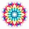 Vibrant Geometric Mandala Flower: A Stunning Artwork By Felipe Pantone Royalty Free Stock Photo