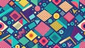 Vibrant geometric pattern with bold shapes and colors for modern designs. Generative AI Royalty Free Stock Photo
