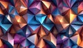 Vibrant Geometric Pattern with 3D Triangles Royalty Free Stock Photo