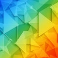A vibrant geometric pattern featuring an array of overlapping triangles and polygons in Royalty Free Stock Photo