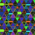 Vibrant geometric pattern featuring a repetitive arrangement of Royalty Free Stock Photo