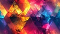 Vibrant Geometric Pattern with Triangles and Abstract Colors Royalty Free Stock Photo