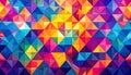 Vibrant Geometric Pattern with Triangles Royalty Free Stock Photo