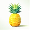 Vibrant Geometric Pineapple Vector Art Royalty Free Stock Photo