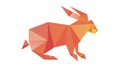 Vibrant Geometric Rabbit Vector in Bold Colors, vector design Generative AI Royalty Free Stock Photo